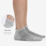 BAMBOO COOL Men's Ankle Socks Athletic Cushioned Moisture Wicking, Running Socks Arch Support Breathable, Heel Tab 8 Pack