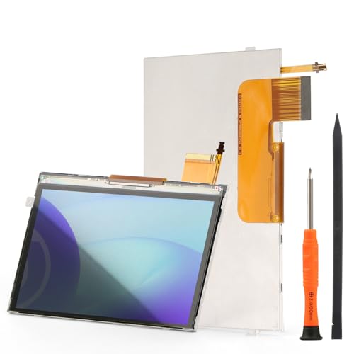 for PSP 3000 Series Screen Replacement for Sony PSP 3000 3001 Slim Display Touch Screen Digitizer Assembly Replacement with Tools（Black）