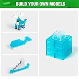 MANNIDOO 360 Pieces Building Bricks, Classic Basic Building Flat Parts and Pieces - 2x4 Brick x200 and 2x2 Brick x160, Moc Building Bulks DIY Play Set Compatible with Lego, Transparent Blue