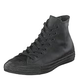 Converse Men's Chuck Taylor All Star Leather Sneakers, Black Monochrome, 13 Medium US