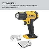 DEWALT 20V MAX Heat Gun, Cordless, Up to 990 Degrees, 42 Minutes of Run Time, LED Light, Bare Tool Only (DCE530B)