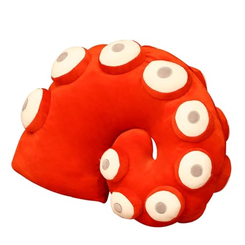 Yoholto Octopus Tentacles Plush Pillow, Tentacles Stuffed Animal, Interesting Plush Gift for Kids Adults(17.7 * 13.7in,Red)