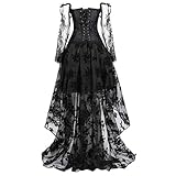 Zhitunemi Black Corset Tops for Women Princess Corsets Dress Bustier Victorian Costumes 4X-Large