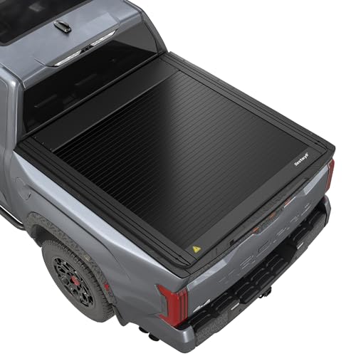 Bestwyll Retractable Hard Tonneau Cover Fits 2014-2025 Toyota Tundra 5.5-5.6 FT Truck Bed w/Deck Rail System