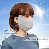 OHGOLF Sun Protection Face Cover UPF 50+ Anti-UV Women Mask Protection Breathable Face Covering SLN3M308D Light Grey