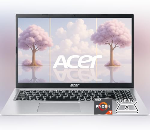 acer Aspire 3 Premium Laptop Computer Featuring Backlit Keyboard | AMD Ryzen 7 7730U CPU | 64GB RAM | 1TB SSD | 15.6" FHD Display | Webcam | Fast Wi-Fi 6 | Copilot AI Chat | Type-C | Windows 11 Pro
