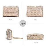 BBTT.ful Shoulder Bags Crossbody Bag Purses Handbags Crystals Rhinestone Evening Bag for Women Clutch Purse with Chain (champagne)