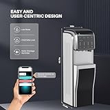 ICEPURE Multi-Function WiFi Water Cooler with Bullet and Crushed/Chewable Ice Maker, 5 Gallon Bottle Bottom Loading, Hot Cold Water Dispenser Built-in Ice Machine Combo, 35lbs/24H, Stainless Steel