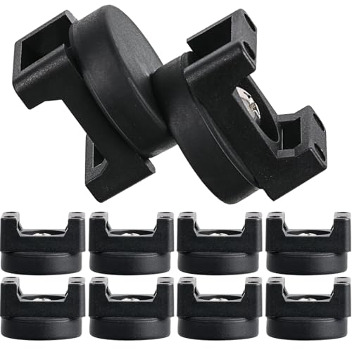 Yookeer 15 Pieces Magnetic Cable Clips Zip Tie Mount Base Black Magnetic Wire Holder Multipurpose Cable Ties Management Base Electrical Supplies for Wire(Classic)