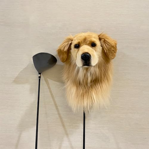 FurEverClone Golden Retriever Golf Club Head Cover– Dog Driver Headcover for Men & Women, Animal Design Golf Head Cover for Driver, 3-Woods, 5-Woods, Funny Golf Gift for Dad/Him (General Size)