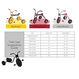 Children’s Factory MyRider 15" Tandem Toddler Tricycle, Kids Tricycle with Rubber Wheels, Yellow/Black