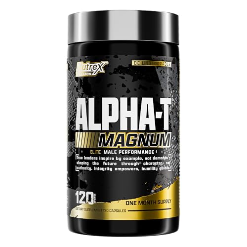 Nutrex Research Alpha-T Magnum Testosterone Support for Men | Anabolic Supplement with Tongkat Ali, Fadogia Agrestis, Shilajit and Ashwagandha | Muscle Builder for Strength, Growth & Hormone Balance
