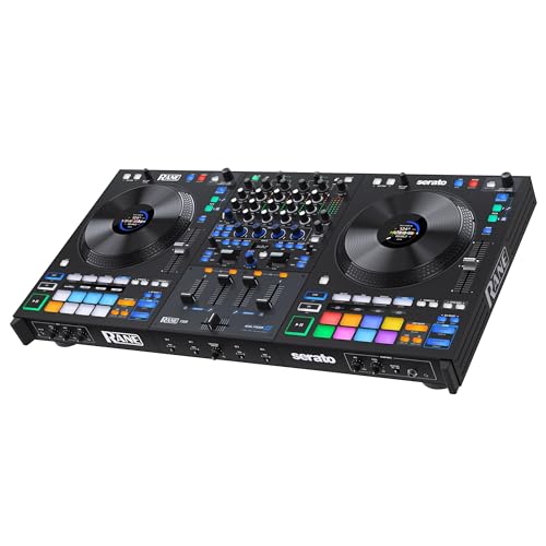 Rane Four Advanced 4 Channel Stems Controller-8.5" Jog Wheels with displays, Mixer with Internal FX, Serato DJ Pro and Pitch ‘n Time Included