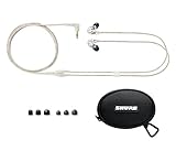 Shure SE215 PRO Wired Earbuds - Professional Sound Isolating Earphones, Clear Sound & Deep Bass, Single Dynamic MicroDriver, Secure Fit in Ear Monitor, Plus Carrying Case & Fit Kit - Clear (SE215-CL)