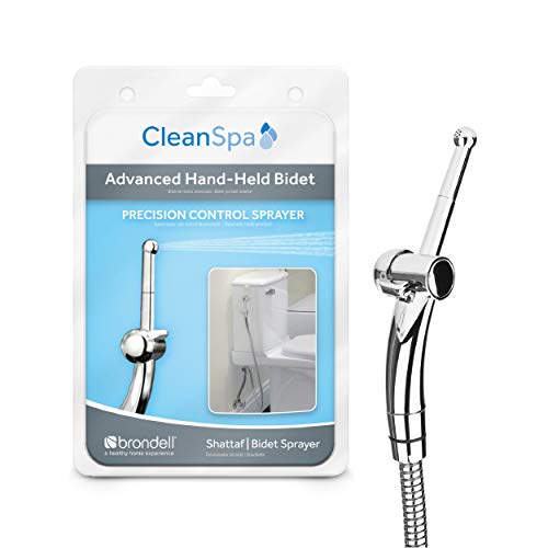 Brondell Hand Held Bidet Sprayer for Toilet: Brondell CleanSpa Advanced Bidet Attachment, Precision Pressure Control Jet Spray, Ergonomic Handheld Bidet for Toilet, Toilet Water Sprayer & Hose Set