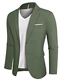 Mens Blazer Jackets Lightweight Business Men's Casual Suits Wrinkle Free Sport Jacket for Men