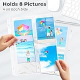 Dunwell Photo Sleeves for 3-Ring Binder, (3.5x5, 25 Pack) for 200 Pictures, Each Photo Page Holds 8 Pictures or 4 Seed Packets, Acid-Free Poly Plastic 3.5 x 5 Album Refill Pages