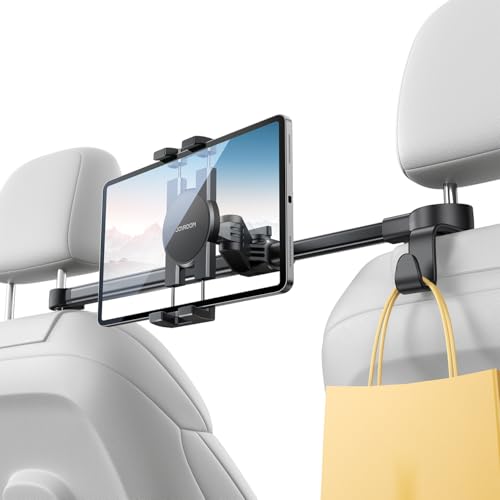 JOYROOM Car Tablet Holder Mount, [Extension Arm] ipad Headrest Stand for Back Seat, Tablet Car Mount for iPad Pro, Air, Mini, Galaxy Tab, Kindle Fire HD, Switch OLED, 4.7-13" Devices