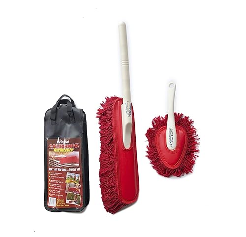 The Original California Car Duster Detailing Kit with Plastic Handle, Model Number: 62445 , Red