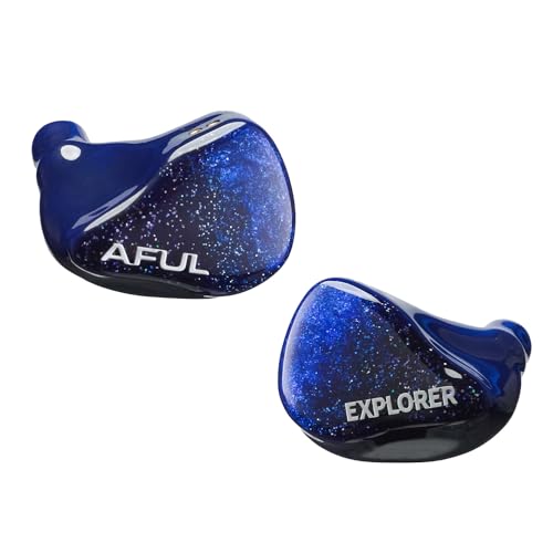 HiFiGo AFUL Explorer Hybrid in-Ear Monitors, 1DD+2BA IEM Earphone with 1 Dynamic Driver + 2 Balanced Armatures for Deep Bass and Wide Frequency Response Range (4.4mm)