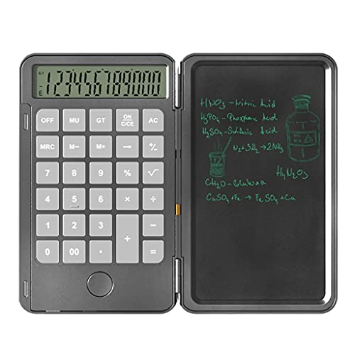 TEOYETTSF 12 Digit Calculator with Writing Table 6.5 Inch LCD Display Writing Board Calculators(E)