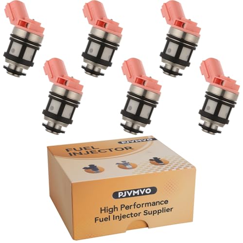 16600-9S205 OE 3.3L Performance Fuel Injectors,Compatible with/Nissan 3.3 Pathfinder Xterra Frontier Quest,Compatible with/Infiniti QX4 1999 2000 2001 2002 2003 2004 |1 Holes| |Set of 6|