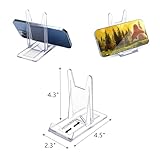 Frcctre 30 Pack Acrylic Easel Stand Plastic Plate Stands Adjustable Clear Acrylic Plate Holder Stand Decorative Stand for Display Plate Picture Book Artworks Home and Party Decoration