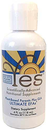 ULTIMATE EFAs Yes Parent Essential Oils Plant Based Organic Ingredients, Omega 3 6, Vegetarian So No Fishy Aftertaste, Keto Friendly, Based On The Peskin Protocol, 4oz Liquid