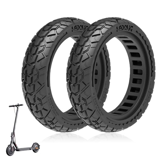 RidTianTek 8.5 inch Scooter Solid Tires 8.5x2.0 for Xiaomi Pro 2/M365/Pro/Mi 3 and Gotrax GXL V2 Hiboy S2 APEX XL Scooter Tire, Non-slip, Off-Road Tire Front Rear Replacement (Black)