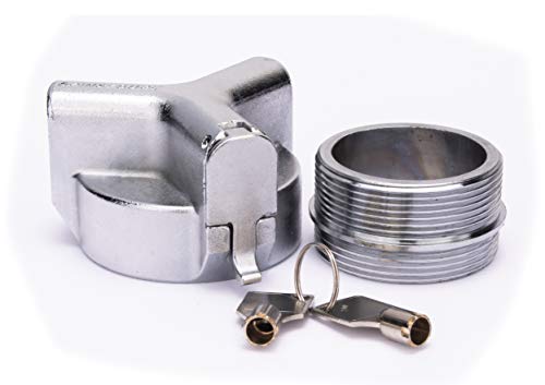The Flow Security Systems VersaLock | Vented Locking Fuel Tank Cap | for Transfer Tanks & Above Ground Commercial Tanks | Prevents Theft & Secures Fuel Tanks | FSS 754 | Includes Adapter