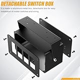 Okerny Rocker/Toggle Switch Box - 4 Gang Switches Installation housing for Pickup Truck Car UTV Off Road Marine