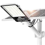 OKPRO 12000W Solar Street Lights Outdoor - 7000K Solar Parking Lot Lights Commerical Dusk to Dawn, Outdoor Street Light Heavy Duty, Wide Angle IP66 Waterproof with Remote Control