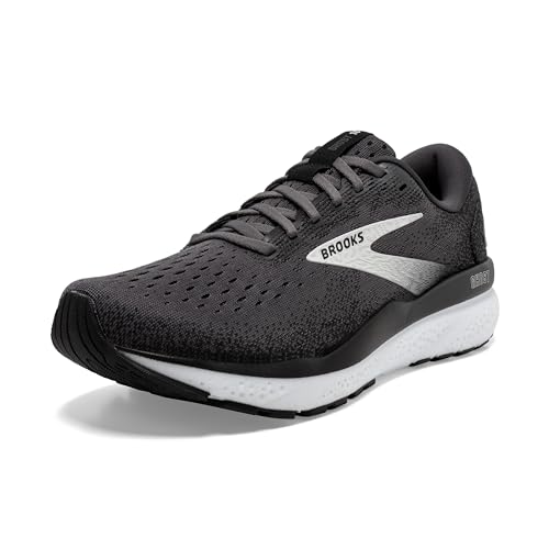 Brooks Men’s Ghost 16 Neutral Running Shoe - Black/Grey/White - 11.5 Medium