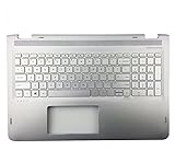 wzqrps Replacement Laptop Upper Case Palmrest Backlit Keyboard Touchpad Assembly Part for for HP Envy X360 15T-AQ 15-AQ M6-AQ M6-AQ005DX 857283-001 798954-001 Silver