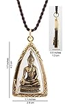 Artschatz Sukhothai Bhumisparsha mudra Earth-Touching Golden Buddha Thai Amulet Pendant