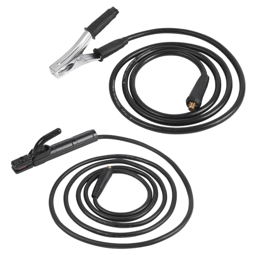 Cmeil ARC Welder machine electrode holder welding Leads,Welding Ground Clamp,Welding Electrode Holder With Cable, Din 10-25 Connector,300A 16㎡ Copper Clad Aluminum Cable