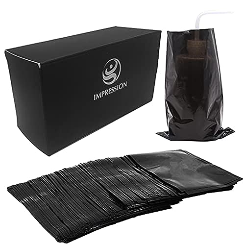 HHUK 250pcs Tattoo Wash Bottle Bags,6inX9in Black Thicken Odorless Disposable Squeeze Bottle Bags,for Tattoo Bottles Tattoo Supplies Tattoo Kits (Black)