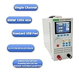 Electronic Load Tester 400W 150V 40A Programmable DC Battery Capacity Load Detector Constant Current Voltage USB Testers for Power Supply Switch Charger