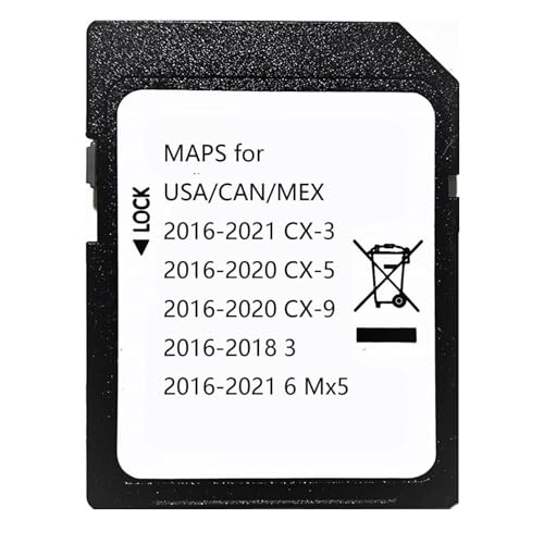 2019 Navigation SD Card Accessory for 2016-2021 Mazda CX-3, 2016-2020 CX-5/CX-9 US/Canada/Mexico Maps - BHP166EZ1N