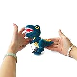 Ruzucoda Plush Dinosaur Stuffed Animals Tyrannosaurus Rex Keychains Ornaments Pendant Key Ring Blue