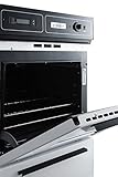 Summit Appliance WTM7212KW 24" Wide Gas Wall Oven with Electronic Ignition, Digital Clock/Timer, Interior Light, Lower Broiler Compartment