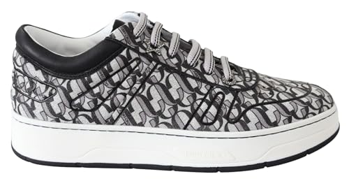 JIMMY CHOO Silver Black Glitter Hawaii Sneakers