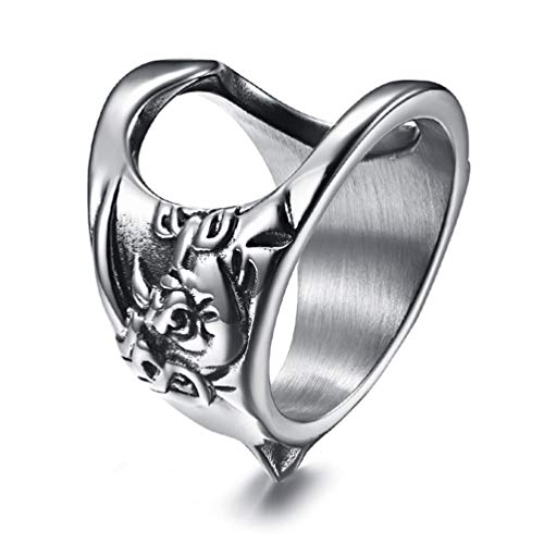 WOYNJI Stainless Steel Creative Versatile Finger Bottle Opener Ring for Men and Women Size 11