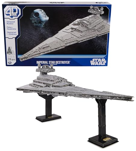 4D Build, Star Wars Deluxe Imperial Star Destroyer 3D Model Kit, Fantasy Collectible, Adult Puzzle, for Ages 12 & Up