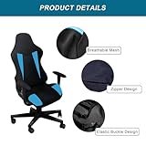 PEKJI Gaming Chair Covers, Computer Chair Slipcovers Cover Stretchable Elastic Machine Washable of Computer Video Game Office Chair Cover(Blue)