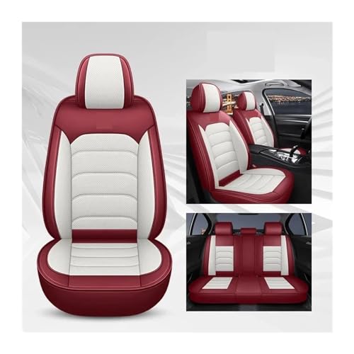 Universal Car Seat Cover Compatible For SEAT All Car Models Leon Arona Ateca Tarraco Ibiza Alhambra Car Accessories Interior Details(Black red 5 seats-04)