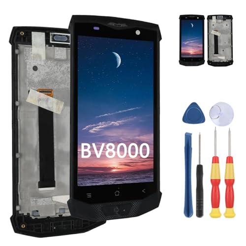 MinTroSD New Display Touch Screen for Blackview BV8000/BV8000 Pro LCD Display Replace Parts with Tools.(with Frame)