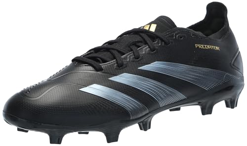 adidas Unisex Predator League Firm Ground Sneaker, Black/Carbon/Gold Metallic, 7 US Men