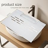 YABAHU White Foldable Sink Cover, Silicone Makeup Mat for Sink with Draining Rack – Multipurpose Bathroom Sink Cover for Travel, Storage, and Countertop Protection