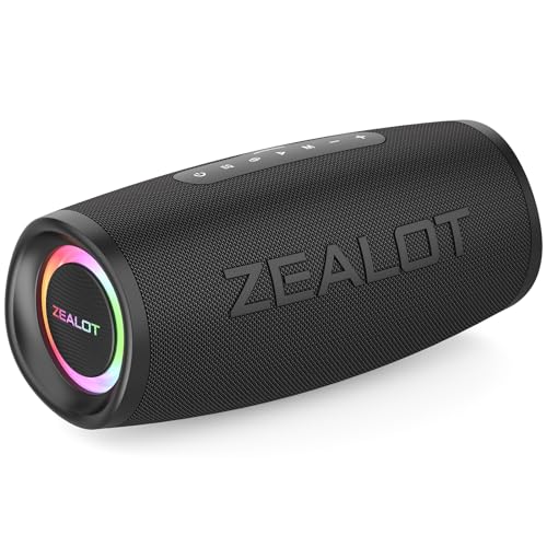 Bluetooth Speaker,Zealot Bluetooth Speaker,Portable Speaker with BassUp Technology,IP67 Waterproof Speaker,Speakers Bluetooth Wireless,20H Playtime,Stereo,EQ,Outddor Speaker for Beach,Camping,Gifts